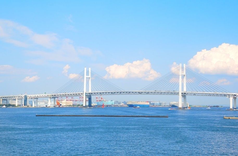 Sea Bay Bridge in Yokohama Japan