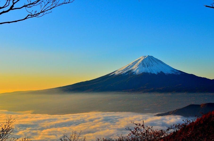 Mount Fuji is visible from Shizuoka, one of the best places to stay in Japan