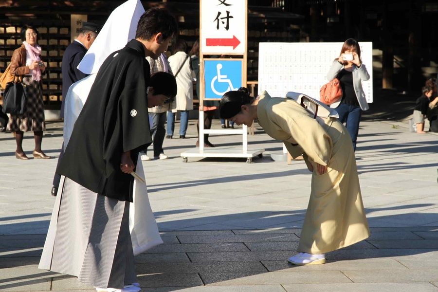 locals walking in Japan