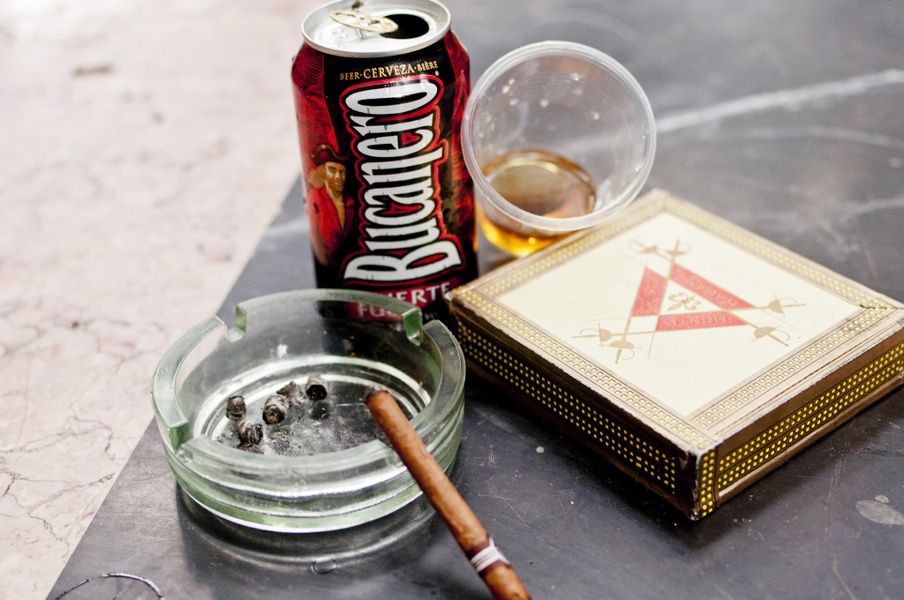 Cigar and rum bring back from Cuba