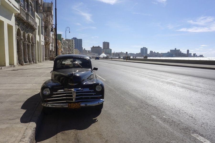 cuba car on streets