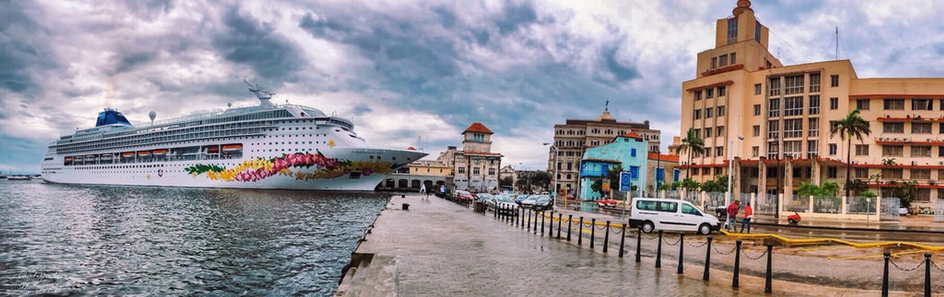 Norwegian Cruise ship docking in Havana for some Cuba shore excursions