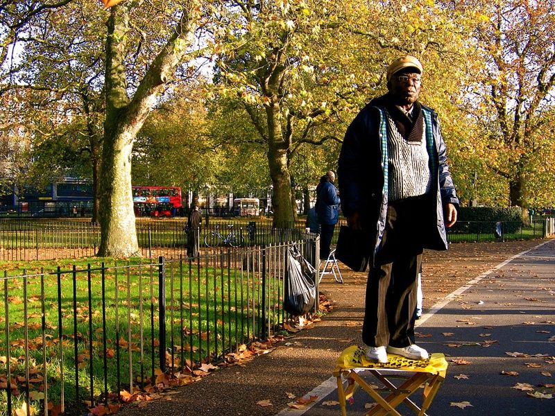 Checking out Speaker's Corner in Hyde Park is a cool thing to do in London