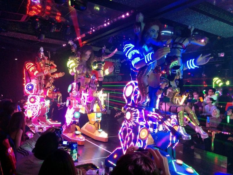 Robot restaurant in Tokyo Japan