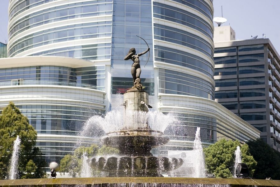 King Cole Bar is one of Mexico City best restaurants AND it has an amazing view of the city's iconic fountain/statue