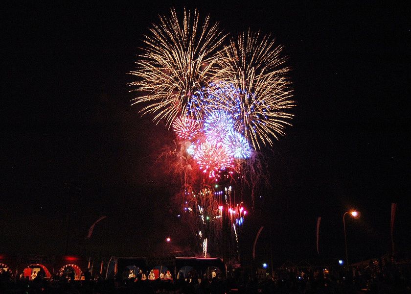 Kanagawa Shimbun Fireworks Festival in Yokohama Japan
