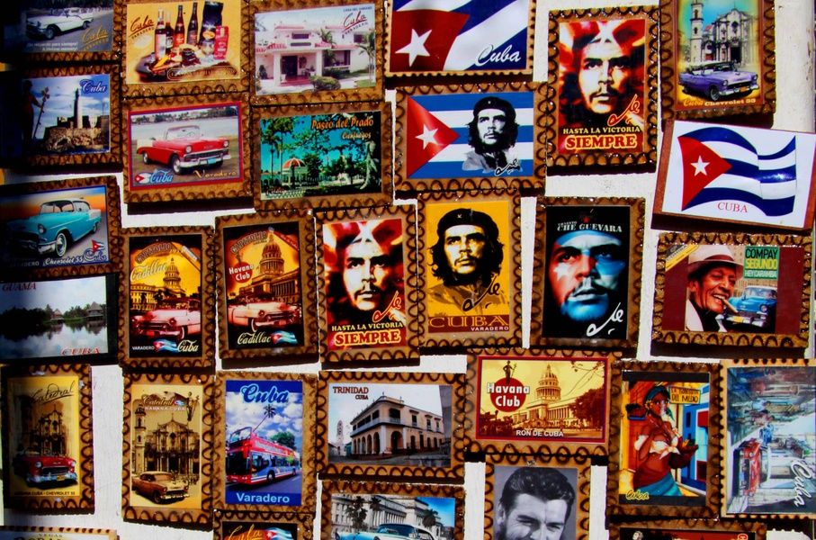 Che Guevara magnets as souvenirs from Cuba