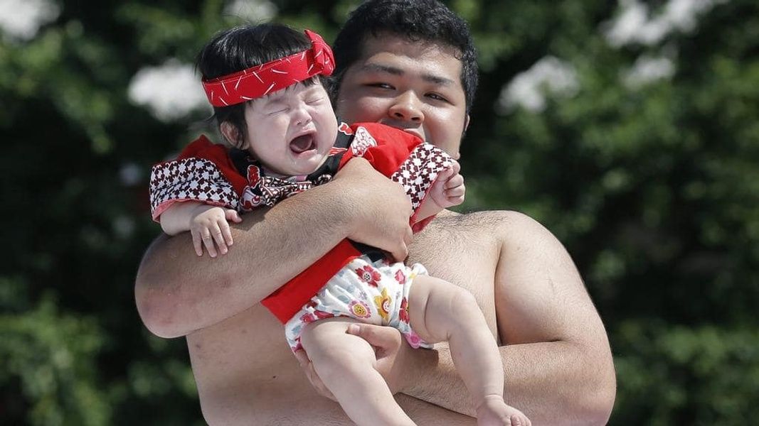 The Nakizumo Crying Baby festival is one of the Things to do in Japan in April