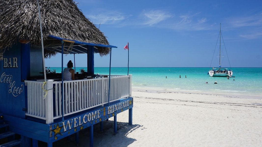 bar on the beach in cuba