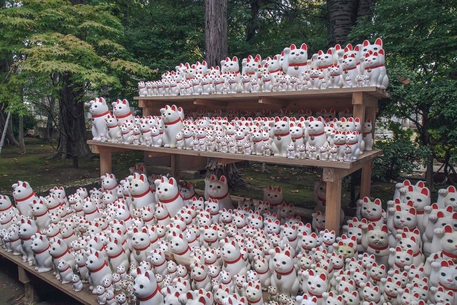 Gotojuki Cat Shrine in Tokyo Japan