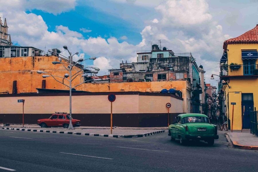 cars and houses in cuba
