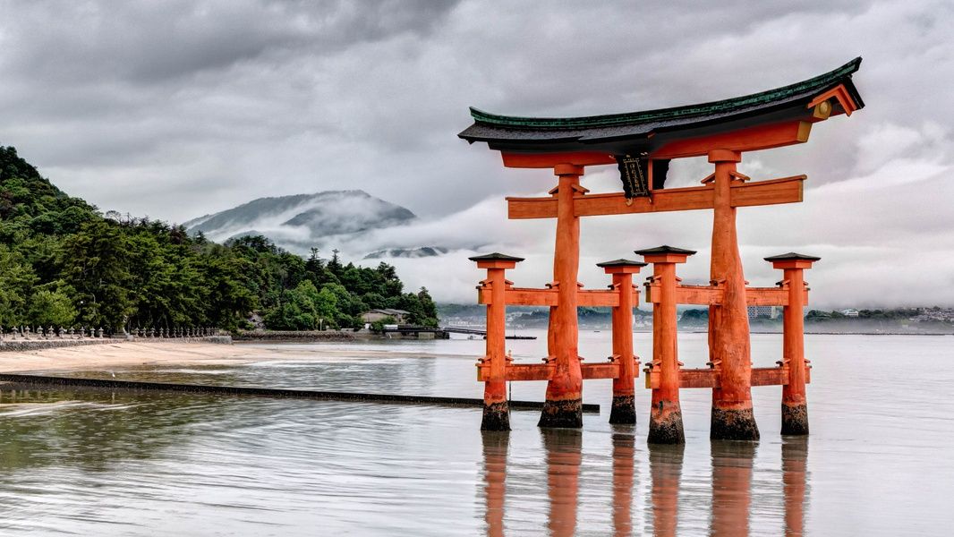 Miyajima is a day trip from Kyoto Japan