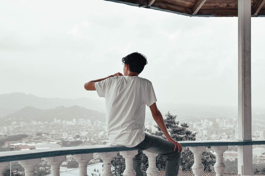 Man alone in Pereira during solo travel Colombia trip