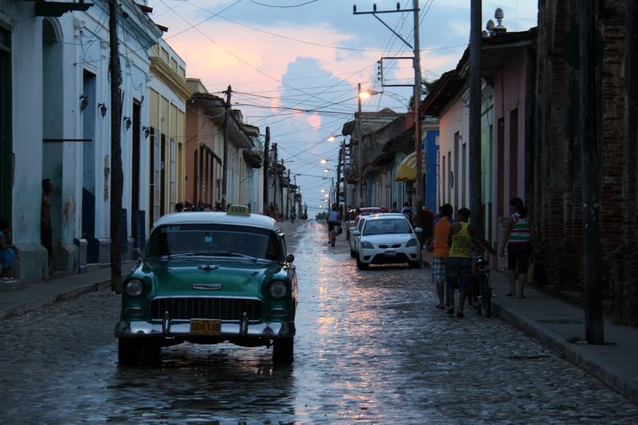 Driving in Cuba in Trinidad