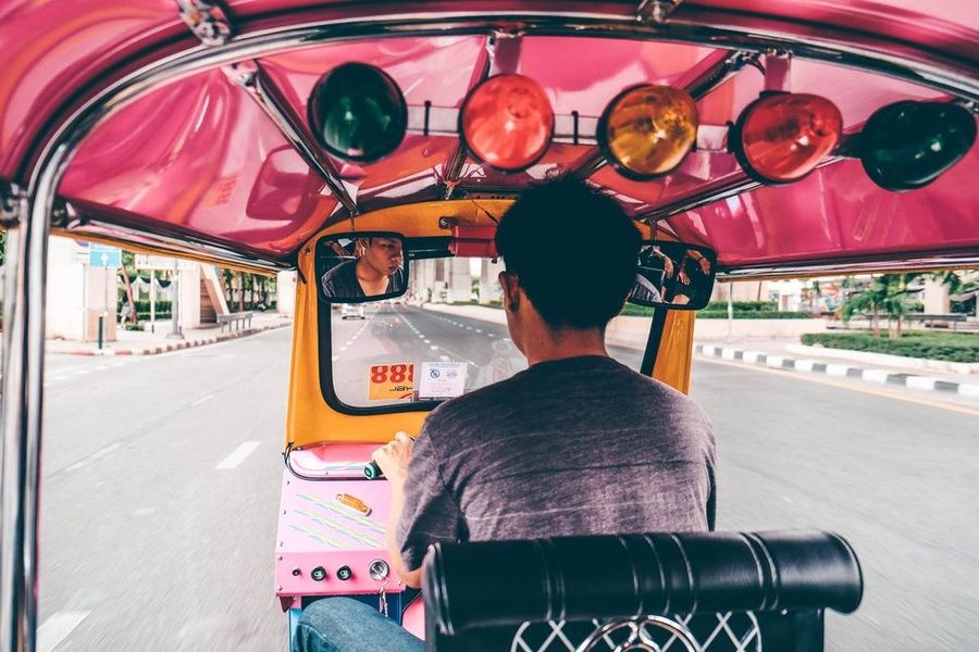 Riding in a tuk tuk is one of the best things to do in Thailand