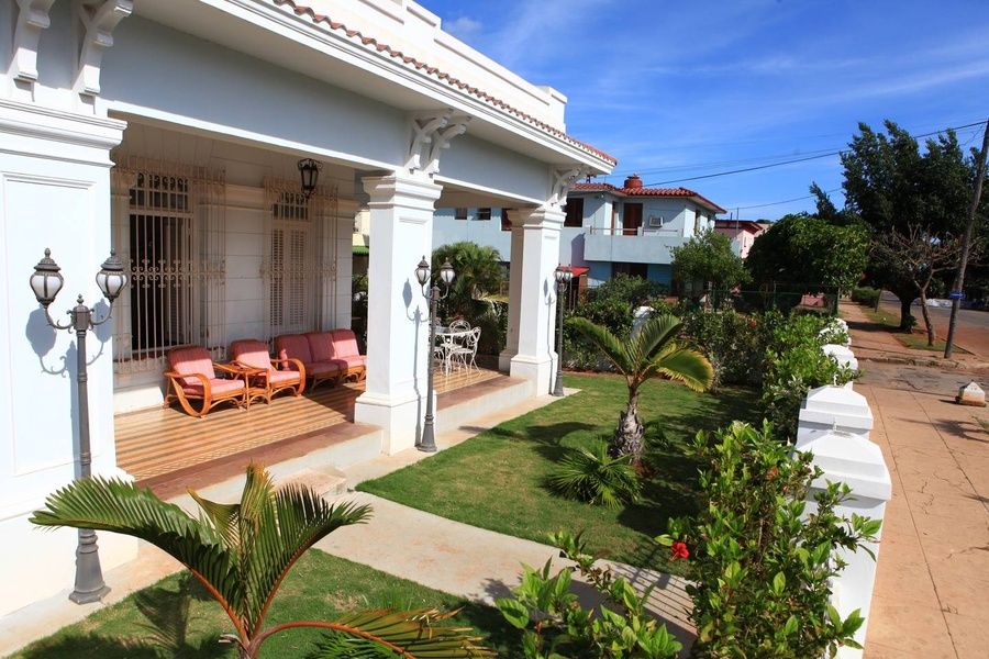 Pretty outdoors of Airbnb in Havana Cuba