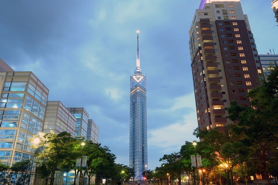 Seeing the sea from the Fukuoka tower is one of the Things to do in Fukuoka Japan