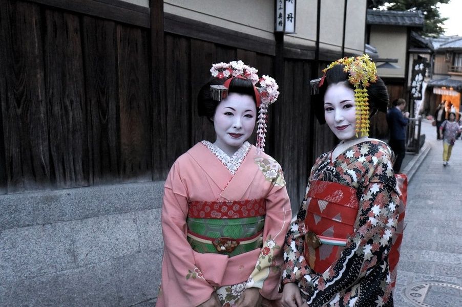 Gion District in Japan where many geishas are