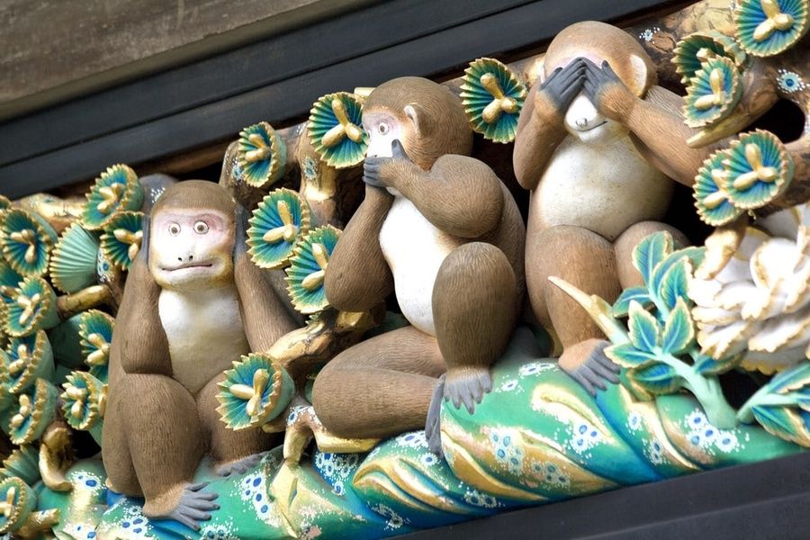 Toshogu Shrine Monkeys in Japan