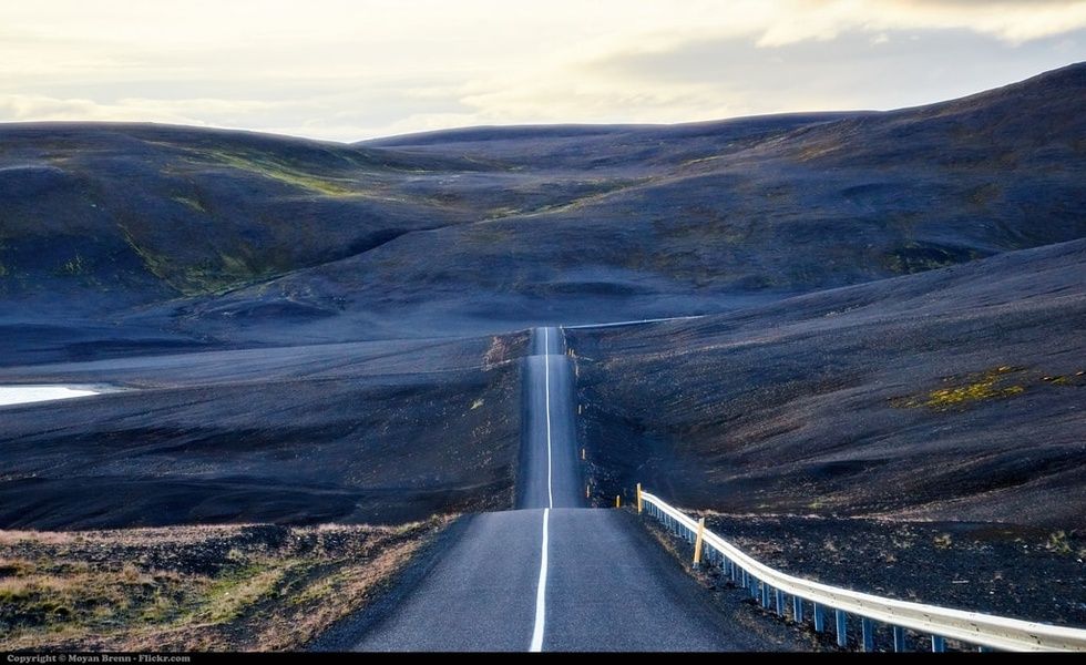 road on a mountain in Iceland