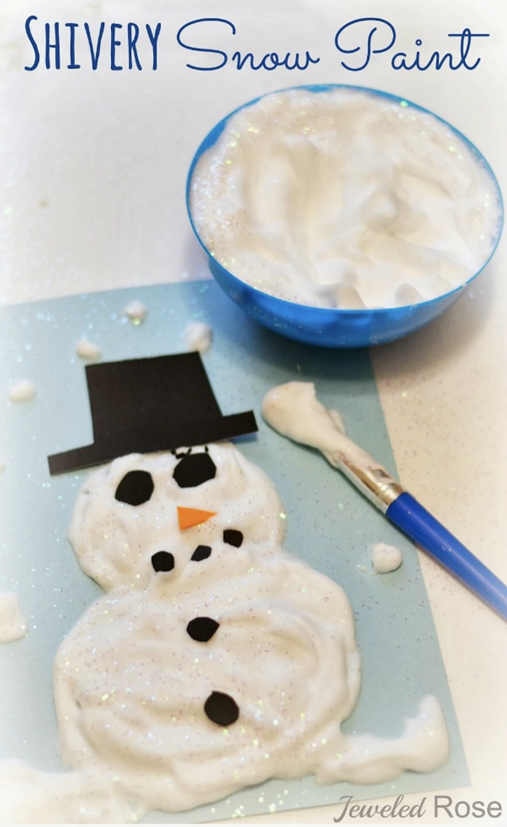 glitter snowman craft