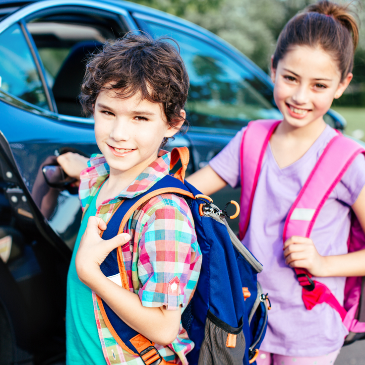 kids going to school