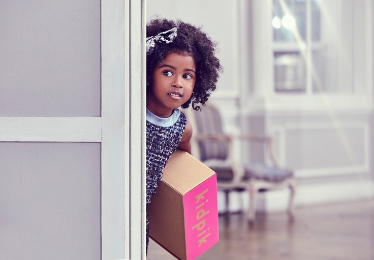 Girl in kidpik subscription clothes