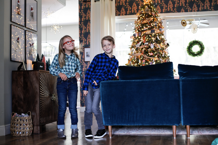 boy and girl in kidpik holiday outfits