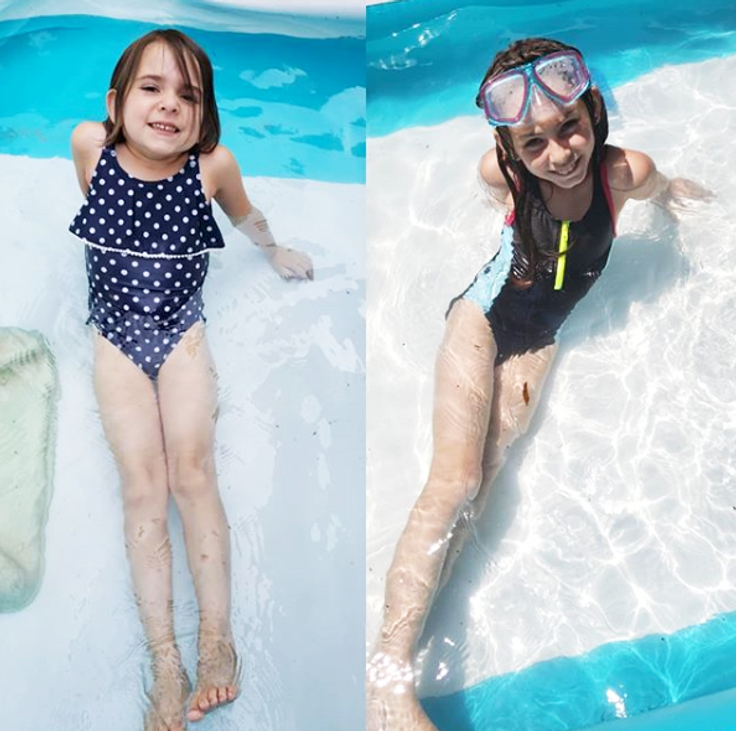 Girls in kidpik subscription bathing suits