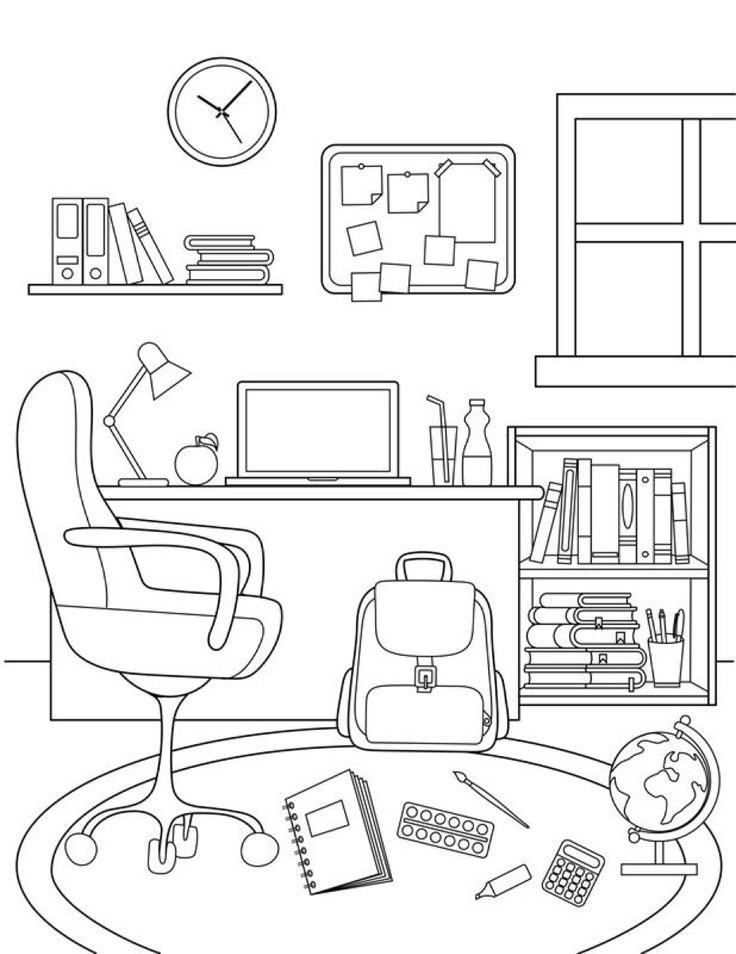 Back to School Coloring Page