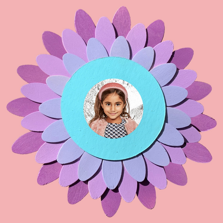 Paper plate photo frame 2024 craft