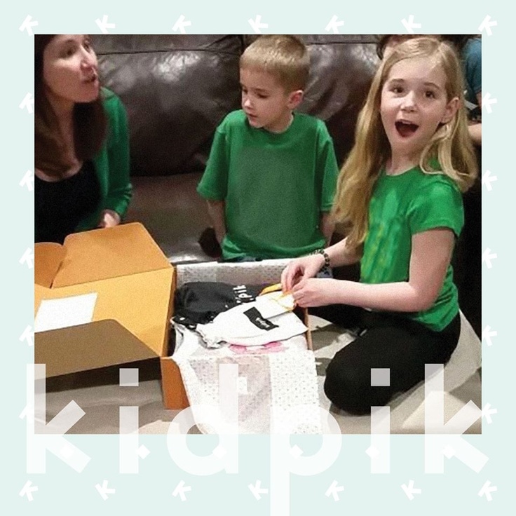 Girl opening kidpik subscription box