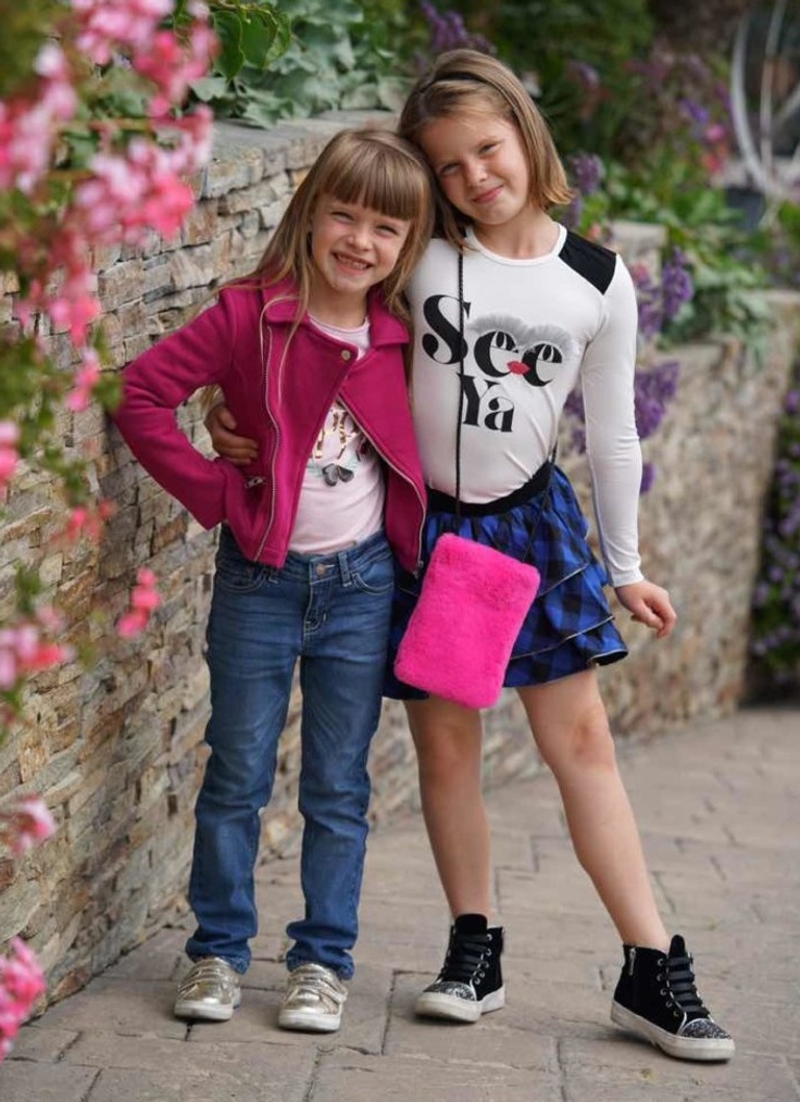 Two girls in kidpik clothes