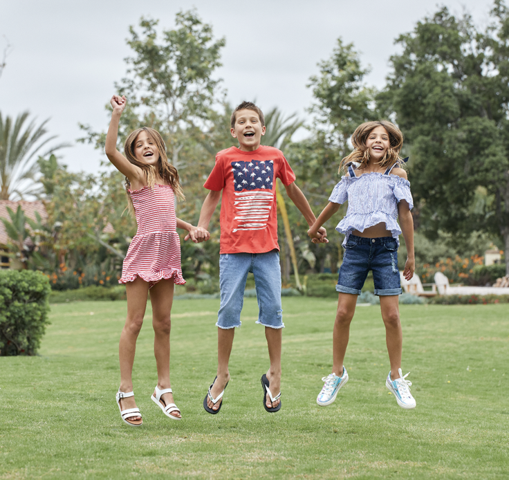 Children wearing kidpik clothes