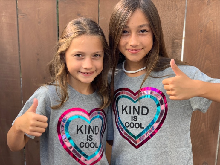 Girls in kindness shirts