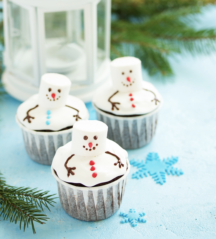 Snowman Cupcakes