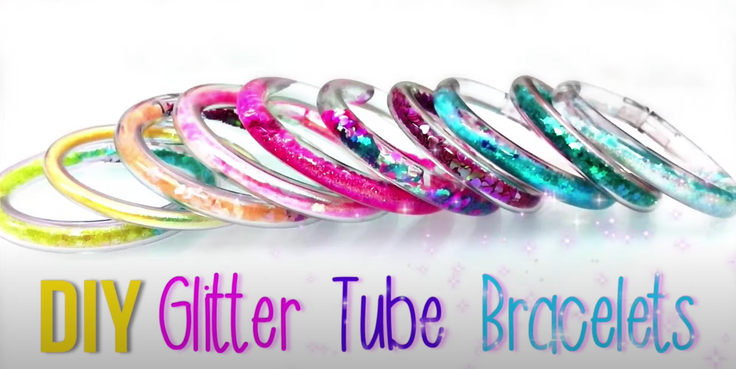 DIY Glitter Tube Bracelets