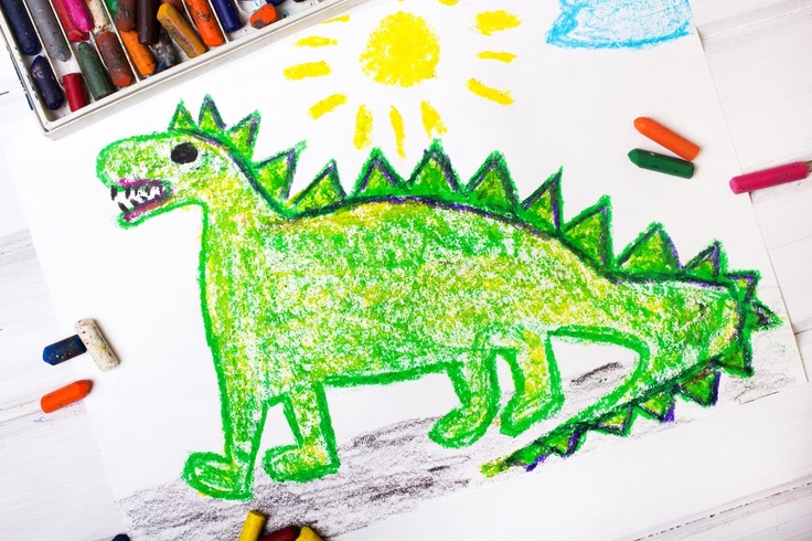 crayon dinosaur