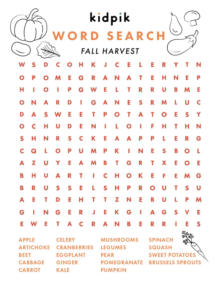 Fall Word Search