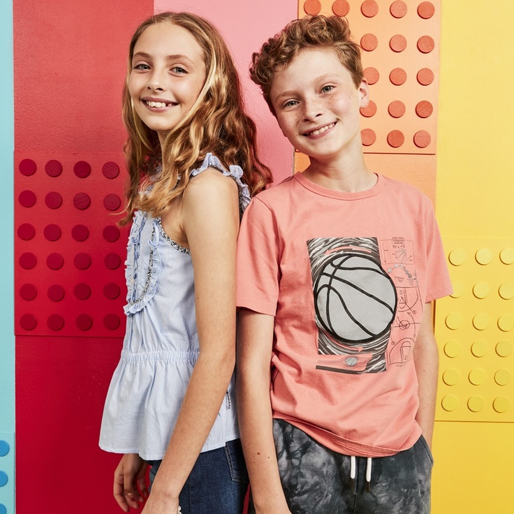 boy and girl in subscription clothes